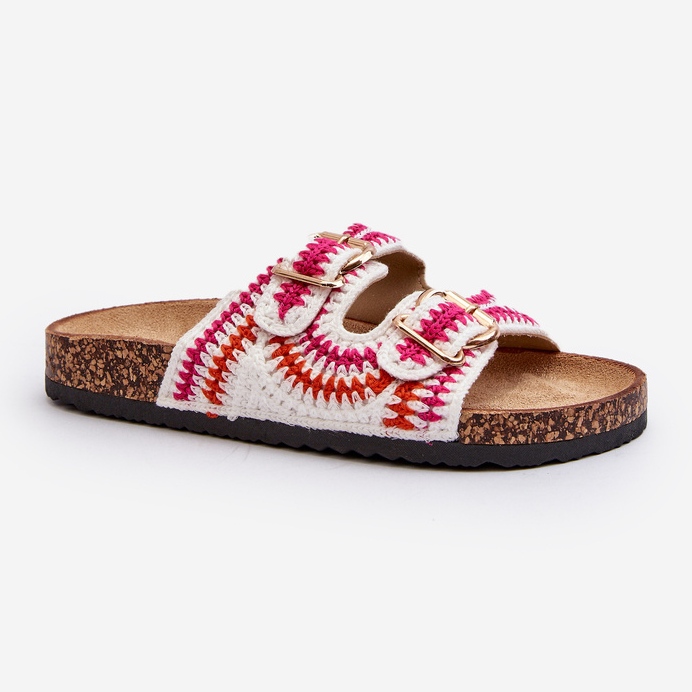 Damen-Flip-Flops mit Korksohle, Weiß Fannea 1