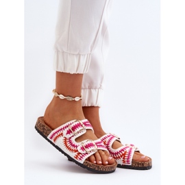 Damen-Flip-Flops mit Korksohle, Weiß Fannea 2