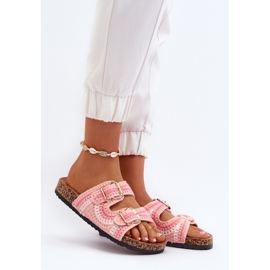 Damen-Flip-Flops mit Korksohle, Pink Fannea rosa 2