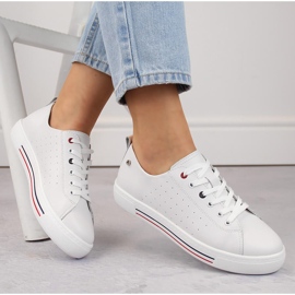 Filippo DP6029 weiße Damen-Sportschuhe aus Leder 1