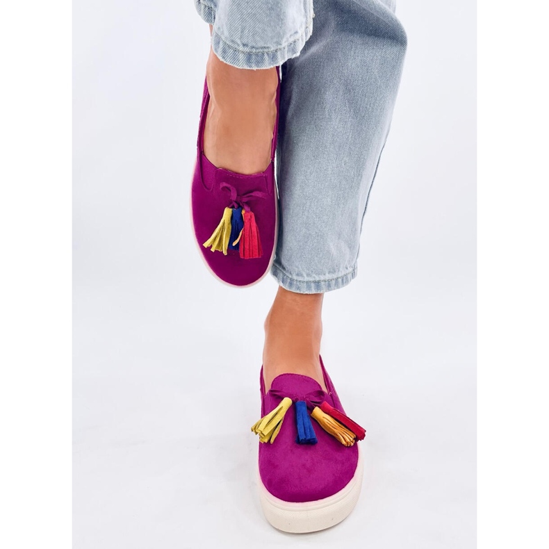 Salma Fuchsia-Sneaker mit Fransen rosa 1