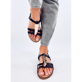 Hermine Schwarze Damensandalen 1