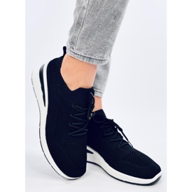 Croft Schwarze Turnschuhe mit Keilabsatz 2