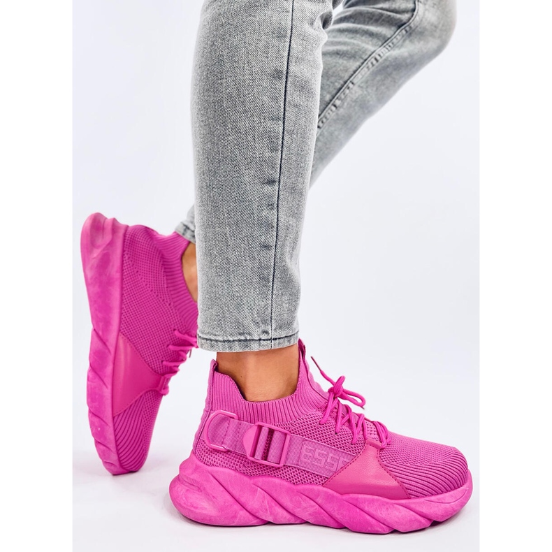 Wades Socken-Sneaker in Fuchsia rosa 2