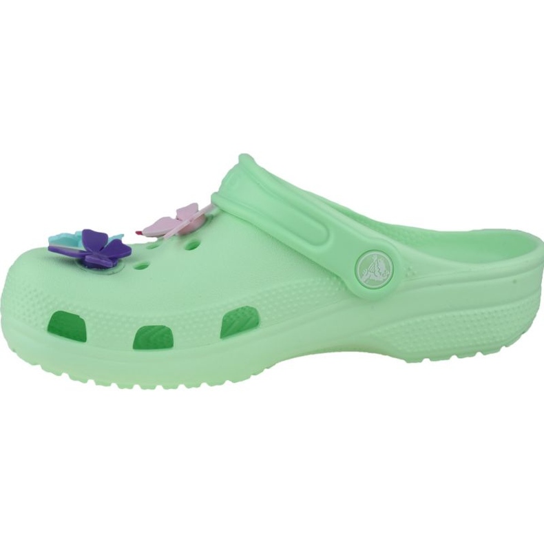 Crocs Classic Butterfly Charm Clog Jr 206179-3TI grün 1