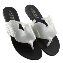 Meliski Fliegendes Herz KM116 SCHWARZ / SILBER weiß 2