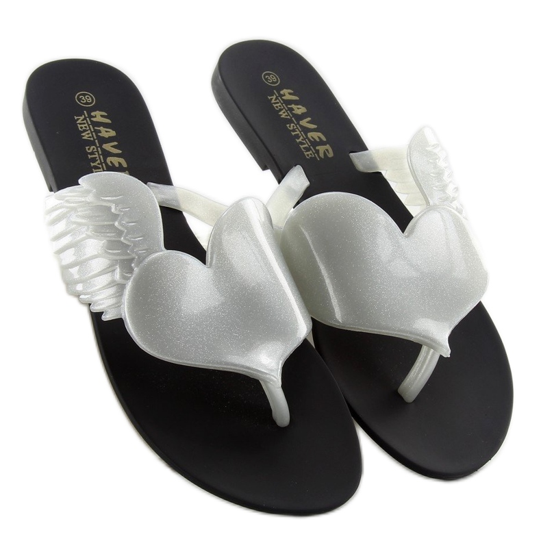 Meliski Fliegendes Herz KM116 SCHWARZ / SILBER weiß 2