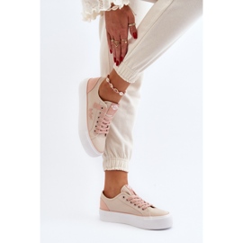 Lee Cooper LCW-24-31-2196 Stoff-Sneaker für Damen, Beige 1