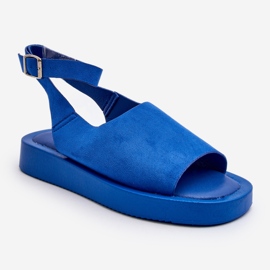 Bequeme Damen-Plateausandalen, Blue Rubie blau 1