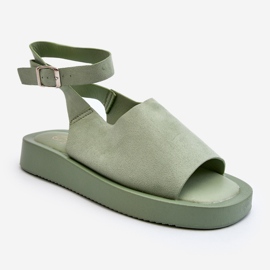 Bequeme Damen-Plateausandalen, Green Rubie grün 1