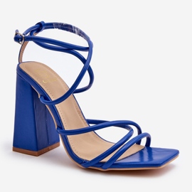 Modische blaue High Heel Sandalen Josette 2