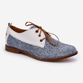 Flache Damenschuhe aus Leder Maciejka 06461-17 Blau 1