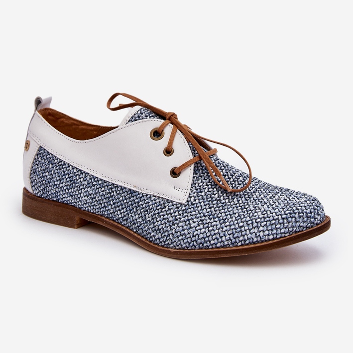 Flache Damenschuhe aus Leder Maciejka 06461-17 Blau 1