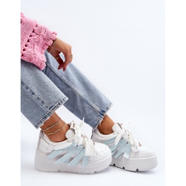 Zazoo 2F-7033 Sneakers auf massivem Plateau, blau 2