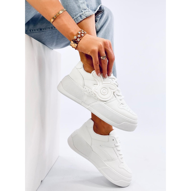 Broady Allwhite Plateau-Sneaker weiß 2