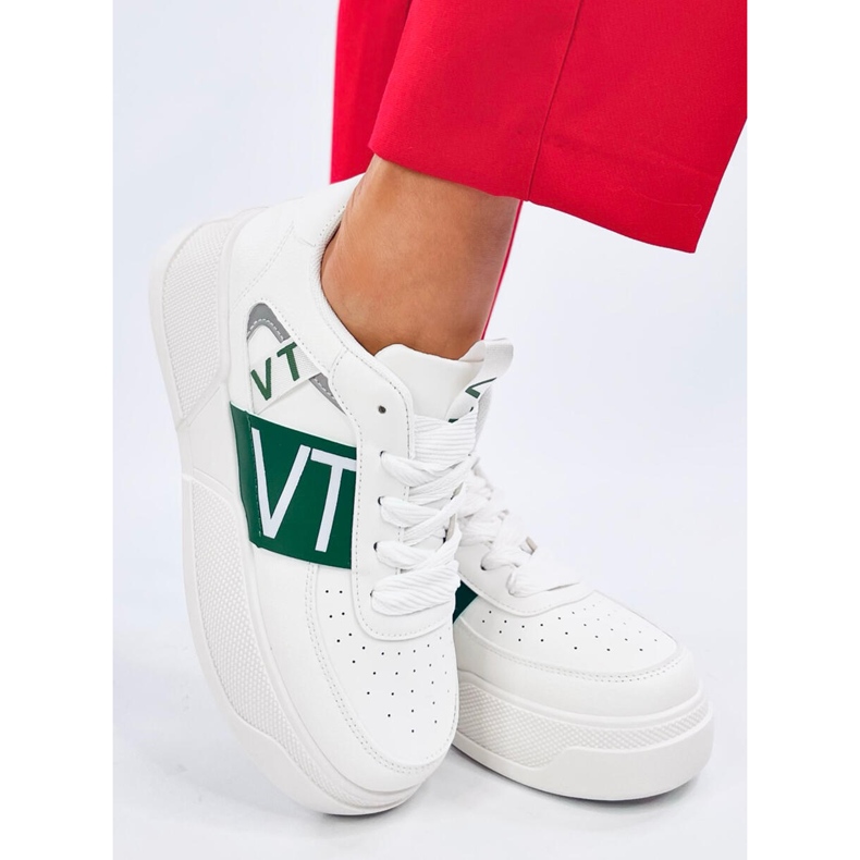 Sterry White Green Plateau-Sneaker weiß 2