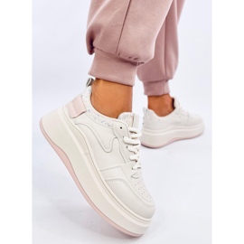 Motimes Beige-Pink-Pastell-Sneaker für Damen 2
