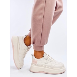 Motimes Beige-Pink-Pastell-Sneaker für Damen 3