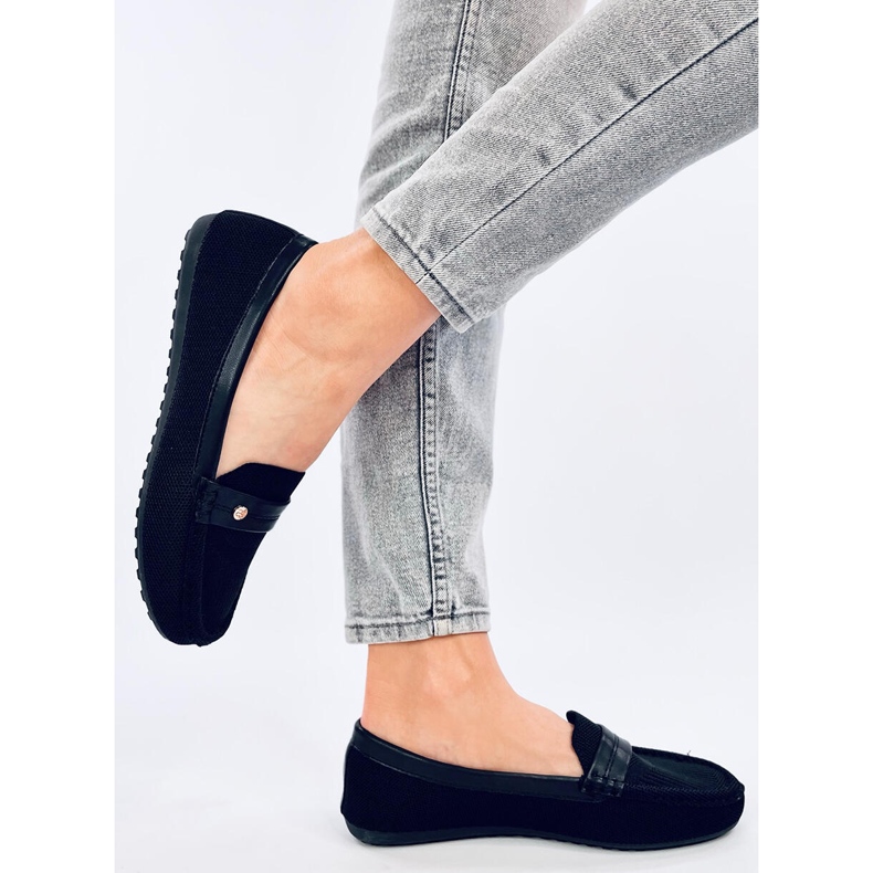 Yuriko Nero weiche Damenmokassins schwarz 1