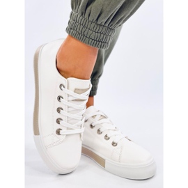 Runde Damen-Sneaker in Weißgold 2