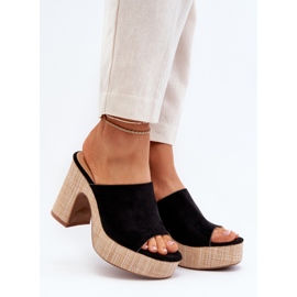 Damenhausschuhe mit High Heels, Schwarz, Siobhan 2