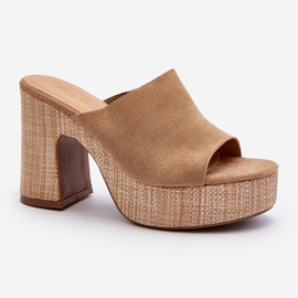 Damen-Stiletto-Heels, Braun, Siobhan beige 1