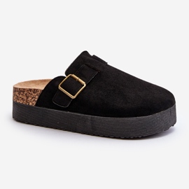 Schwarze Jorffia-Plateau-Clogs für Damen 1