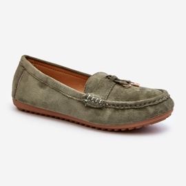 Klassische Wildleder-Mokassins für Damen in Grün von Ontala 2