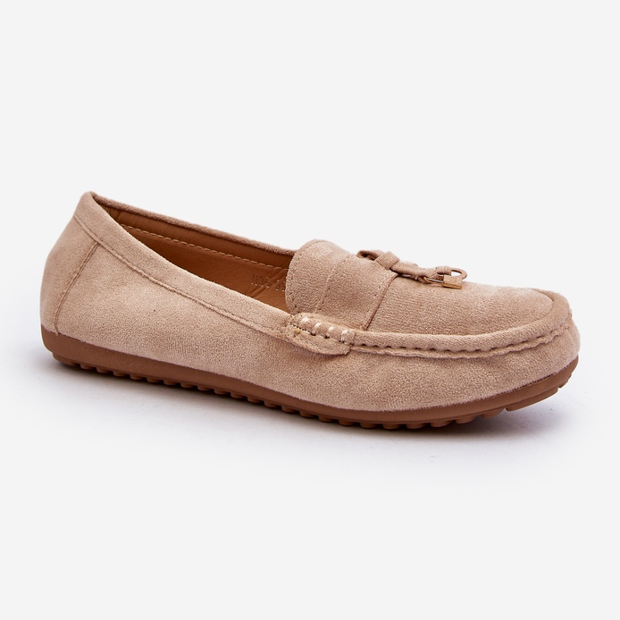 Klassische Wildleder-Mokassins für Damen in Beige von Ontala 2