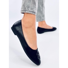 Elegante Irvina Black Ballerinas schwarz 2