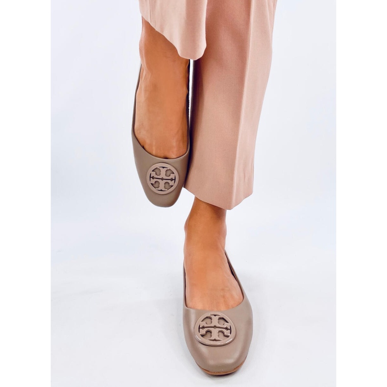 Elegante Ballerinas Irvina Khaki beige 1