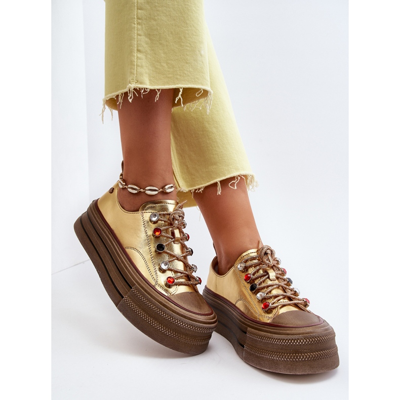 Damen-Plateau-Sneaker GOE NN2N4055 Gold golden 1