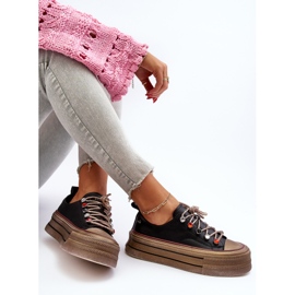 Damen-Plateau-Sneaker GOE NN2N4053 Schwarz 1