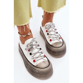 Damen-Plateau-Sneaker GOE NN2N4054 Weiß 2