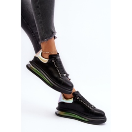 Damen-Ledersneaker GOE NN2N4030 Schwarz 2