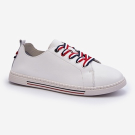 Vinceza Damen-Sneakers aus Leder in Weiß Litzy 2