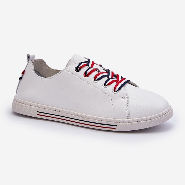 Vinceza Damen-Sneakers aus Leder in Weiß Litzy 2