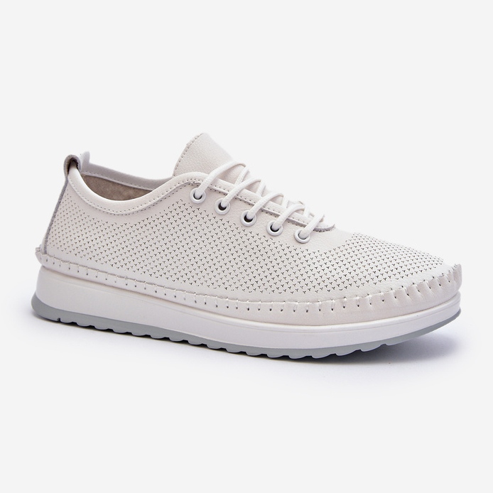 Vinceza Damen Leder Sportschuhe Sneakers Weiß Lalnai 2