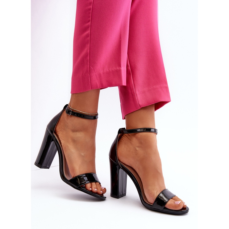 Schwarze Thakko-Sandalen mit hohem Absatz 2