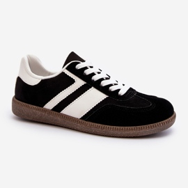 Niedrige Damen-Sneakers, Sportschuhe, Schwarz, Eudiopis 1