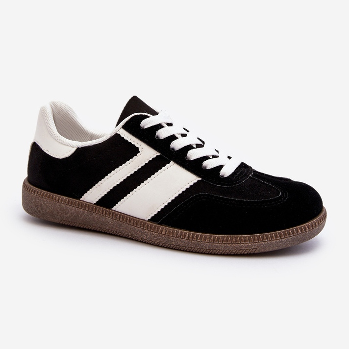 Niedrige Damen-Sneakers, Sportschuhe, Schwarz, Eudiopis 1