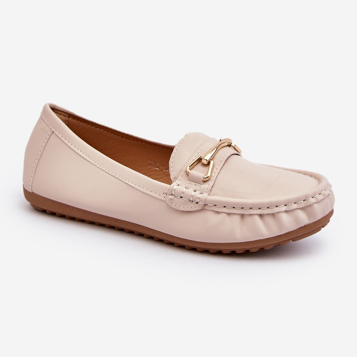 Klassische Damen-Mokassins mit Verzierung Beige Ainslee 1