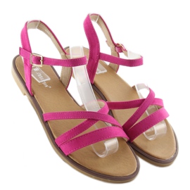 Sandalen mit zarten Fuchsia-Streifen rosa 1