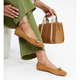 Braune Ballerinas mit Schleife von Gaillou 2