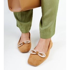 Braune Ballerinas mit Schleife von Gaillou 3