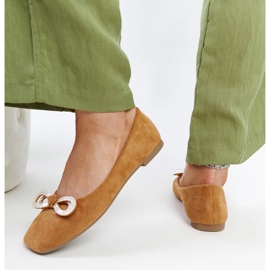 Braune Ballerinas mit Schleife von Gaillou 4