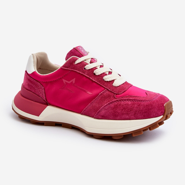 Damen-Ledersneaker Big Star NN274961 Fuchsia rosa 2