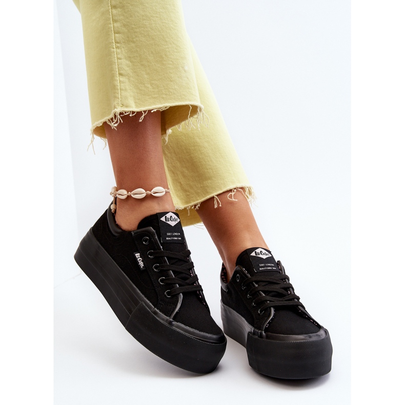 Damen-Plateau-Sneaker Lee Cooper LCW-24-31-2180 Schwarz 2
