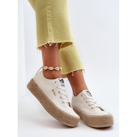 Lee Cooper LCW-24-44-2410 Geflochtene Turnschuhe, Weiß 1