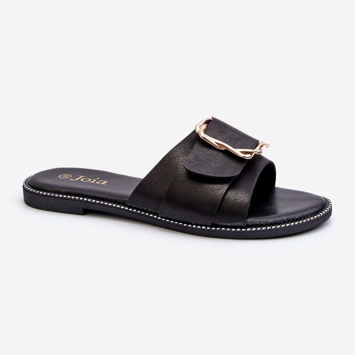 Damen-Flip-Flops mit Riemen und Schnalle in Schwarz von Opahiri 1